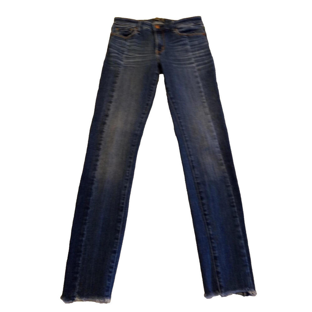 Abercrombie & Fitch '90s High Rise Straight Jeans Women's 26 2R Distressed Hem